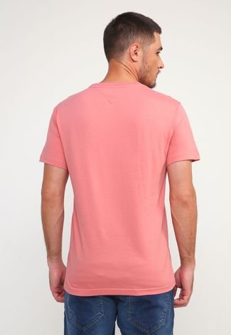 Camiseta Tommy Hilfiger Logo Rosa - Compre Agora