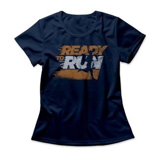 Camiseta Feminina Ready To Run - Azul Marinho