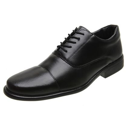 Sapato Social Masculino Militar Mr Try Shoes  Esporte Fino Com Cadarço Preto - Marca MR TRY SHOES