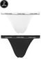 Kit 2pçs Calcinhas Calvin Klein Underwear String Lisa Preta/Branca - Marca Calvin Klein Underwear