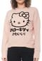 Moletom Flanelado Fechado Cativa Hello Kitty Estampada Rosa - Marca Cativa Hello Kitty