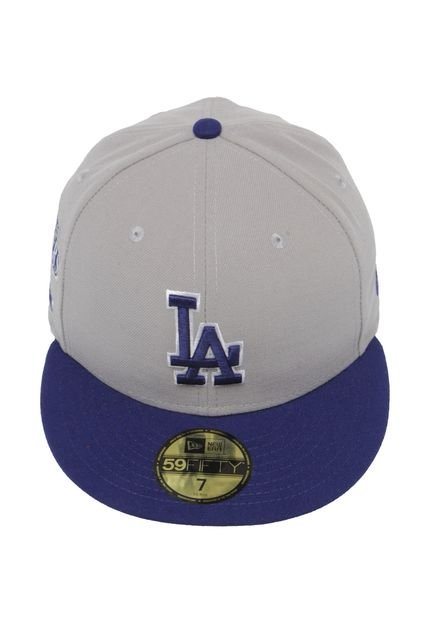 Boné New Era Fitted Los Angeles Dodgers Cinza/Azul - Marca New Era