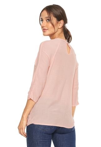 Blusa For Why Babados Rosa