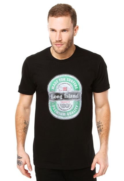 Camiseta Long Island Surfers Preta - Marca Long Island