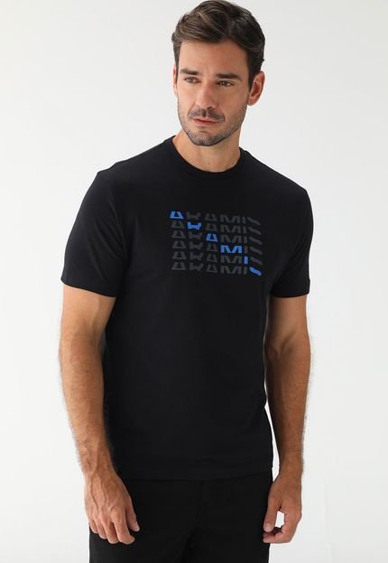 Camiseta Aramis Slim Estampada Preta - Marca Aramis