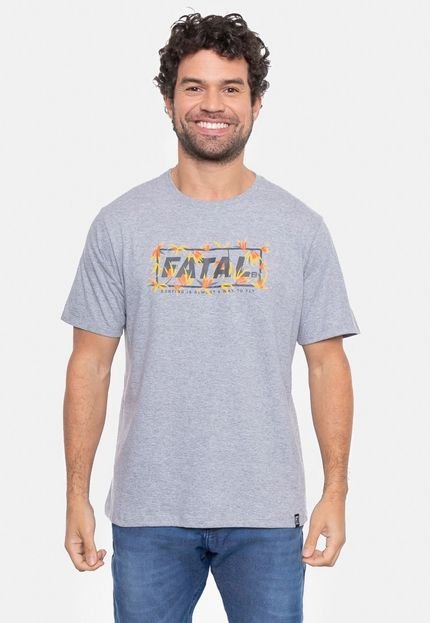 Camiseta Fatal Tropicalia Cinza Mescla - Marca Fatal