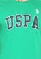 Camiseta U.S. Polo Escrita Verde - Marca U.S. Polo