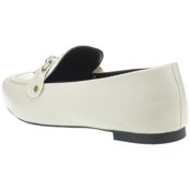 Mocassim Feminino Loafer Sapatilha Rasteira Confortável Off White - Marca LAZZLU