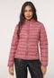 Jaqueta Puffer Only Gola Alta Rosa - Marca Only