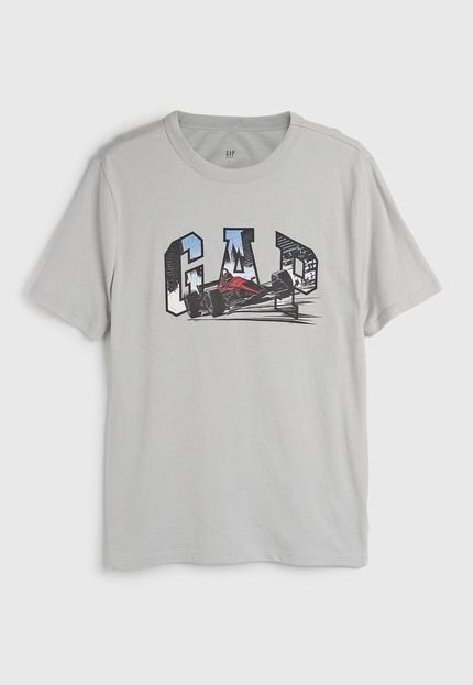 Camiseta Manga Curta GAP Logo Cinza - Marca GAP