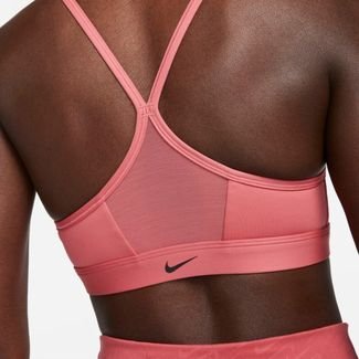 Top Nike Dri-FIT Indy Zip-Front Rosa - Compre Agora