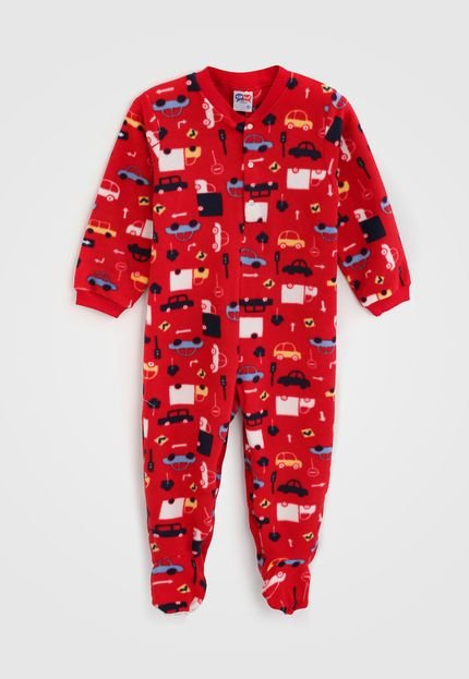 Pijama Tip Top Longo Infantil Carrinhos Vermelho - Marca Tip Top