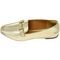 Kit 2 Pares Sapato Feminino Mocassim Donatella Shoes Bico Quadrado Confort Branco Croco e Ouro Light - Marca Donatella Shoes