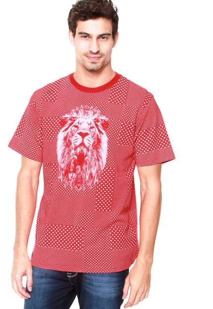 Camiseta LRG Lion Hustle Vermelha - Marca LRG