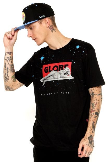 Camiseta Globe Glow Girl Preta - Marca Globe