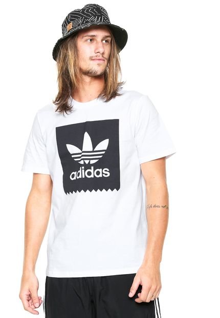 Camiseta adidas Skateboarding Solid Blackbird Branca - Marca adidas Performance