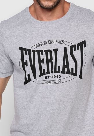 Camiseta Everlast Masculina Cinza/Branco