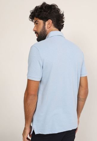 Camisa Polo Tommy Hilfiger Reta Logo Azul - Compre Agora