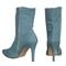 Bota Feminina Cano Médio Tecido Jeans Claro Inverno 2023 - Marca Carolla Shoes