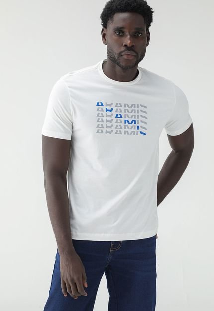 Camiseta Aramis Slim Estampada Branca - Marca Aramis