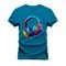 Camiseta Plus Size Unissex Premium T-shirt Fone Aqua - Azul - Marca Nexstar
