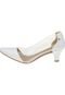 Scarpin Lateral Transparente Domidona Salto Baixo 135.01.001 - Branco - Marca Domidona