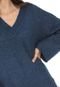 Suéter JdY Tricot Liso Azul - Marca JdY