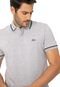 Camisa Polo Lacoste Reta Logo Cinza - Marca Lacoste