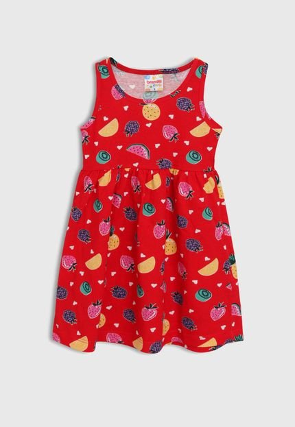 Vestido Brandili Infantil Frutas Vermelho - Marca Brandili