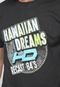 Camiseta HD Hawaiian Dreams Lettering Preta - Marca HD Hawaiian Dreams