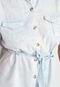 Vestido Malwee Curto Tie-Dye Azul/Branco - Marca Malwee