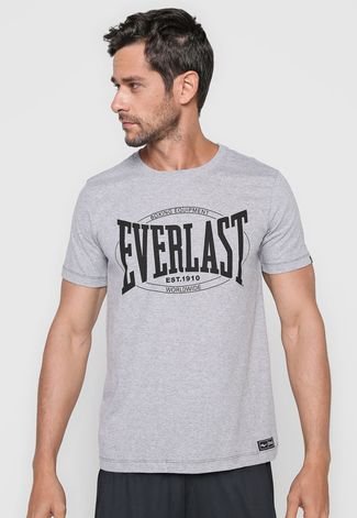 Camiseta Everlast Lettering Cinza