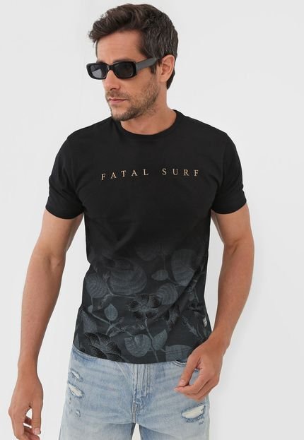 Camiseta Fatal Floral Preta - Marca Fatal