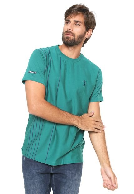 Camiseta Aleatory Listras Verde - Marca Aleatory