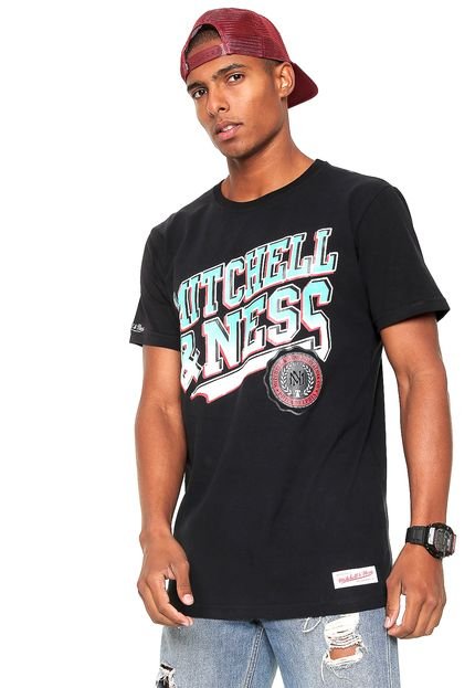 Camiseta Mitchell & Ness Ness Diagonal Sweep Preta - Marca Mitchell & Ness