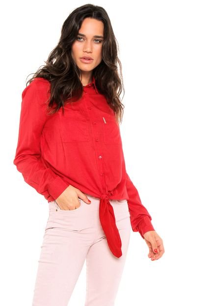 Camisa Colcci Rosie Amarração Vermelha - Marca Colcci