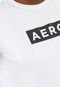 Camiseta Cropped Aeropostale Logo Off-White - Marca Aeropostale