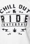 Camiseta Ride Skateboard Chill Out Branca - Marca Ride Skateboard