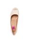 Peep Toe Pink Connection Grund Couro Bege - Marca Pink Connection