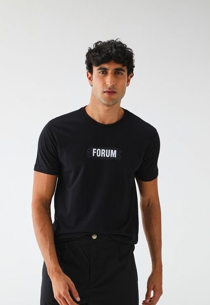 Camiseta Forum Reta Logo Preta - Marca Forum