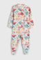 Pijama Bebê Tip Top Longo Dinossauro Branco - Marca Tip Top