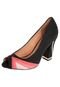 Peep Toe Vizzano Recorte Preto - Marca Vizzano