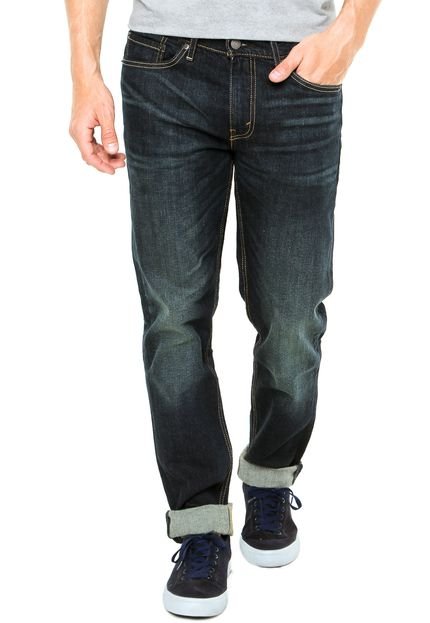 Calça Jeans Levis Skinny Estonada Bigóde Azul - Marca Levis