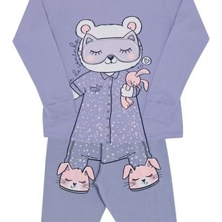 Pijama Roxo - Infantil - Meia Malha Pijama Roxo Ref:200110-1197-8