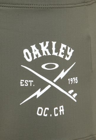 Sunga Oakley Boxer Print Swim Trunk Verde