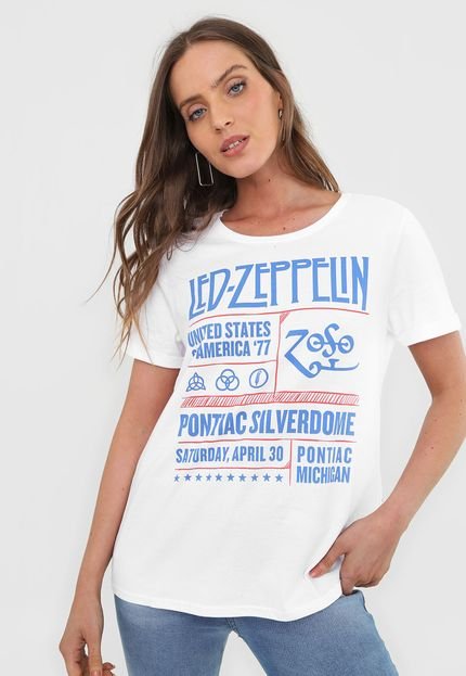 Blusa Enfim Led Zeppelin Branca - Marca Enfim