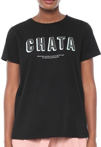 Camiseta CHATA DE GALOCHA para DAFITI Empoderada Preta