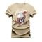 Camiseta Plus Size Premium Estampada Algodão Confortável Wislom Caveira - Bege - Marca Nexstar