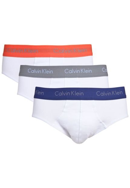 Kit 3 Cuecas Calvin Klein Slip Branco - Marca Calvin Klein Underwear