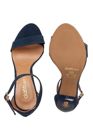 Sandália Salto Fino Dafiti Shoes Azul Marinho